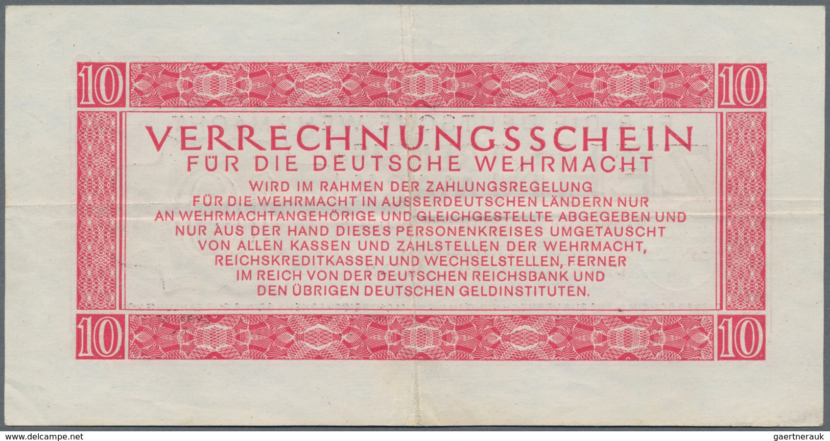 Deutschland - Konzentrations- und Kriegsgefangenenlager: Lot mit 6 Banknoten der Verrechnungsscheine