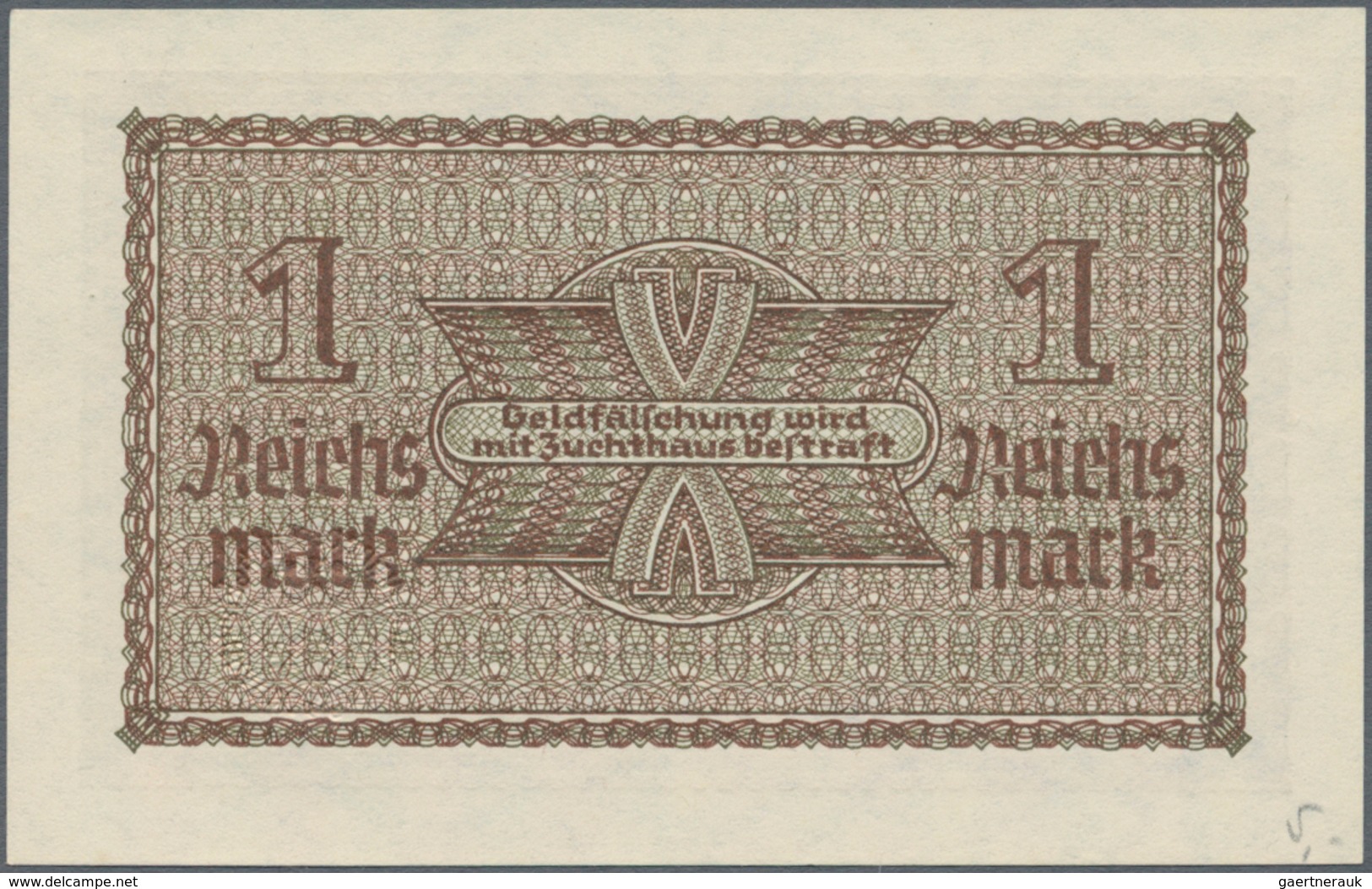 Deutschland - Konzentrations- und Kriegsgefangenenlager: Lot mit 9 Banknoten der Ausgaben der Reichs