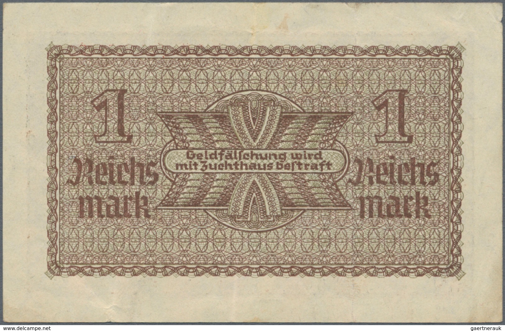 Deutschland - Konzentrations- und Kriegsgefangenenlager: Lot mit 9 Banknoten der Ausgaben der Reichs