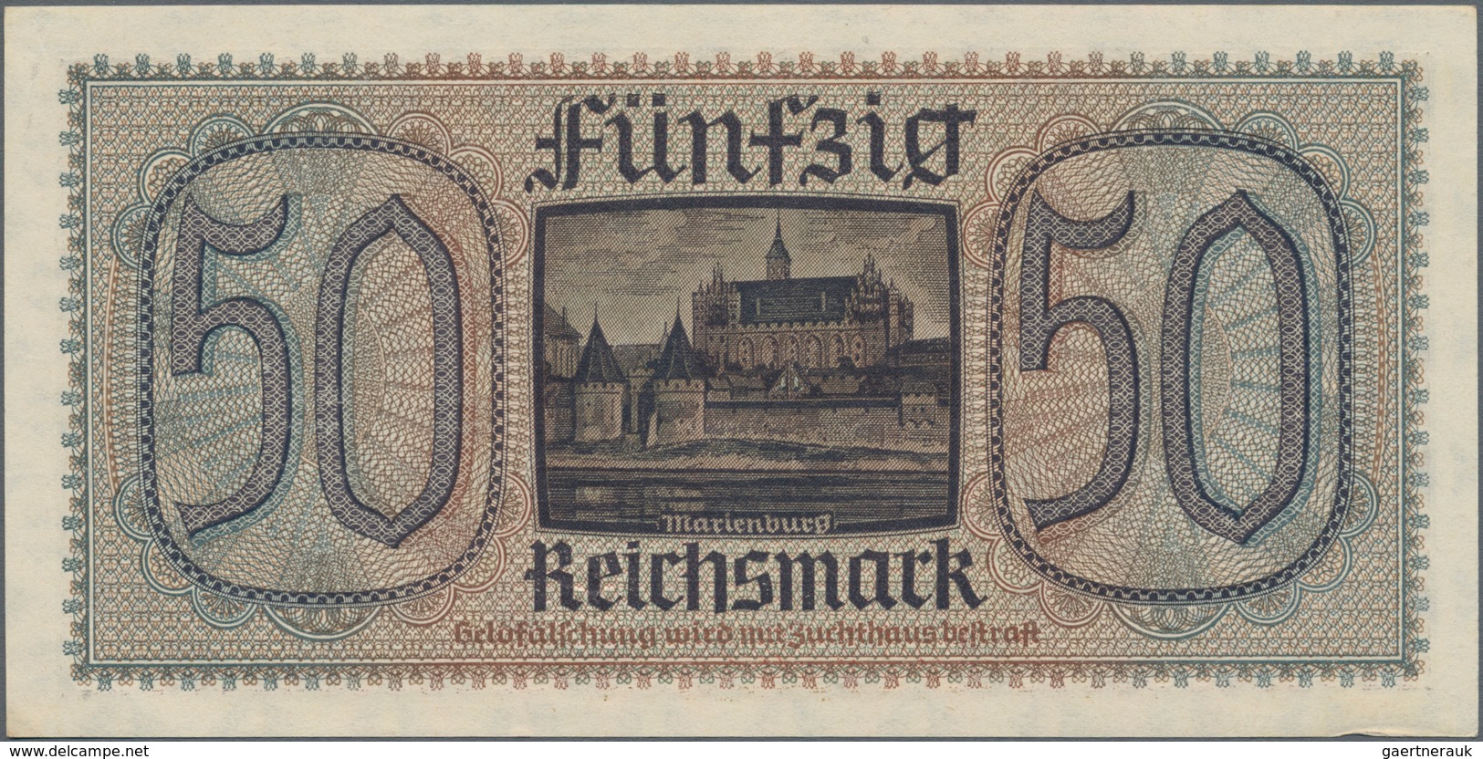 Deutschland - Konzentrations- und Kriegsgefangenenlager: Lot mit 9 Banknoten der Ausgaben der Reichs