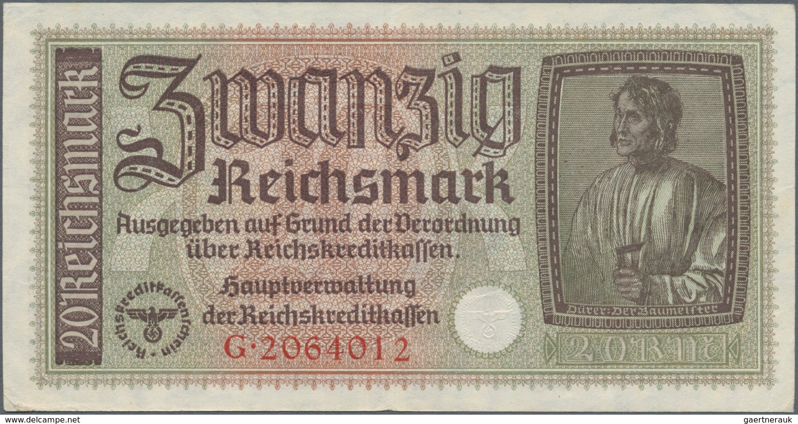 Deutschland - Konzentrations- und Kriegsgefangenenlager: Lot mit 9 Banknoten der Ausgaben der Reichs