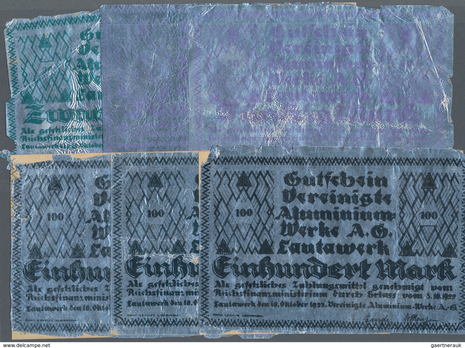 Deutschland - Notgeld Besonderer Art: Lautawerk, Vereinigte Aluminium-Werke A.G., Aluminiumfolie, 20 - Other & Unclassified