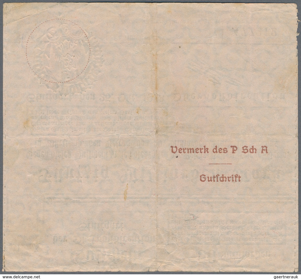 Deutschland - Reichsbahn / Reichspost: Stuttgart, Oberpostdirektion, 50 Mrd. Mark, 25.10.1923, 100 M - Other & Unclassified