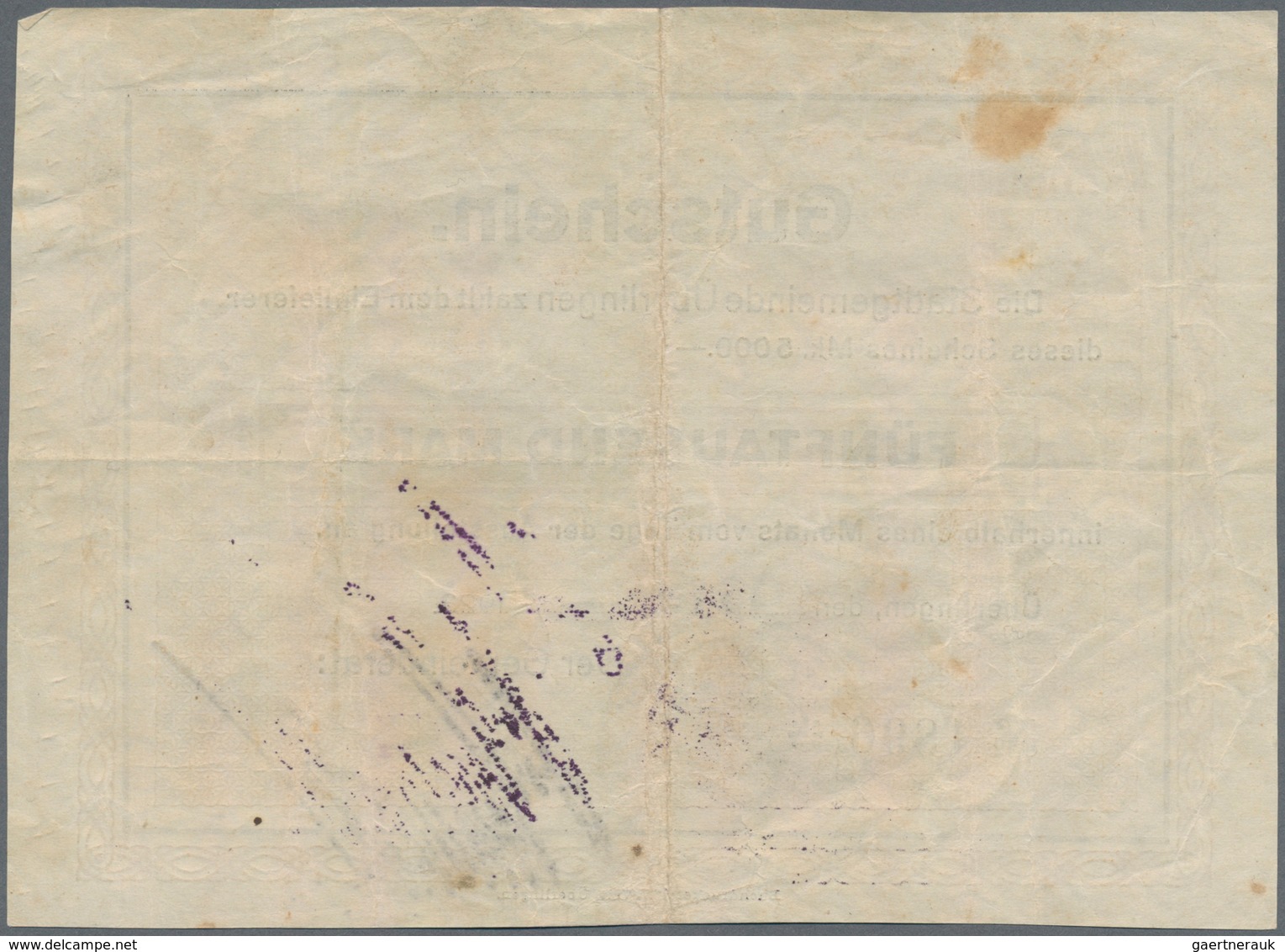 Deutschland - Notgeld - Baden: Überlingen, Stadt, 5 Tsd., 20 Tsd. Mark, 16.2.1923, mit Druckfirma un