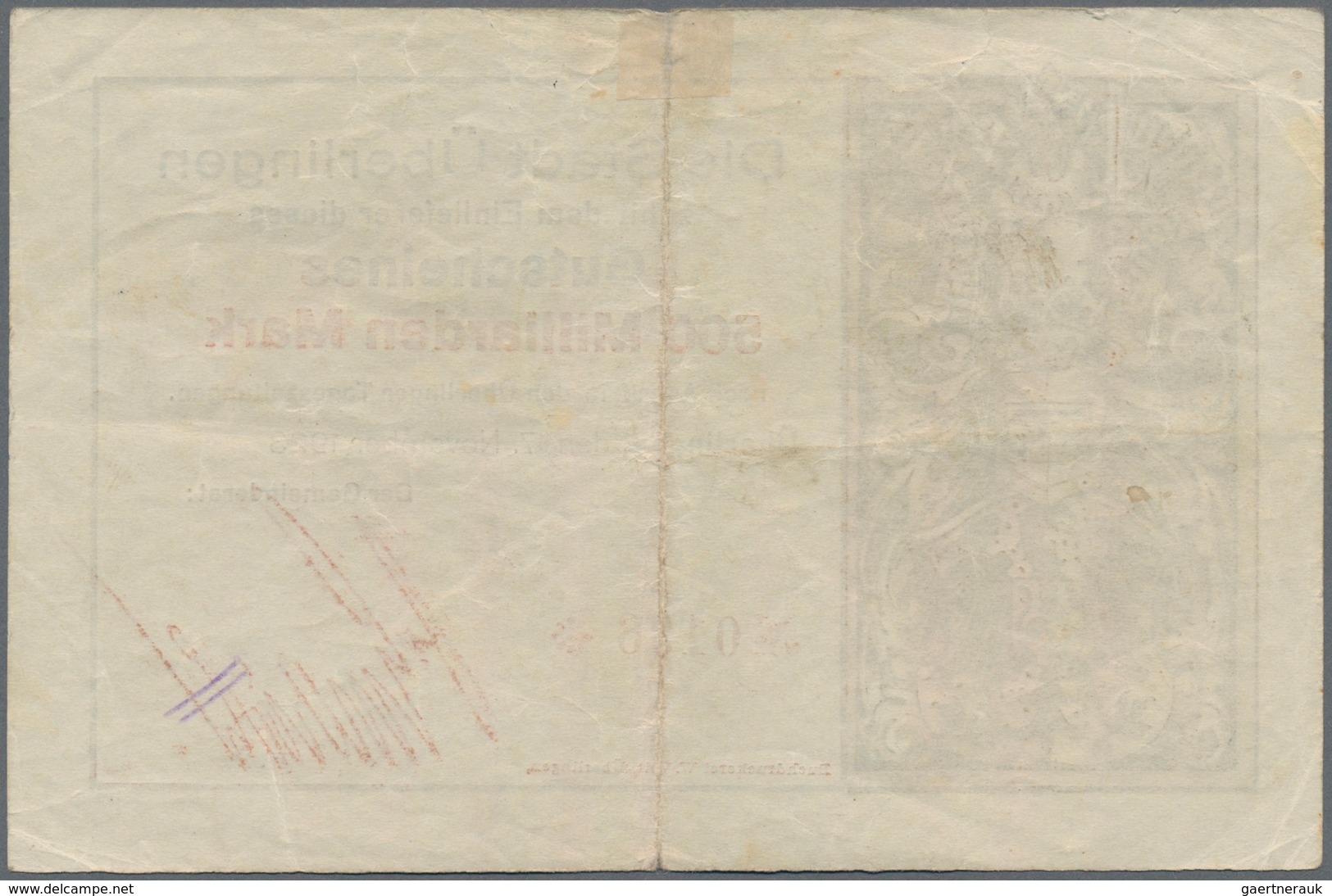 Deutschland - Notgeld - Baden: Überlingen, Stadt, 5 Tsd., 20 Tsd. Mark, 16.2.1923, mit Druckfirma un