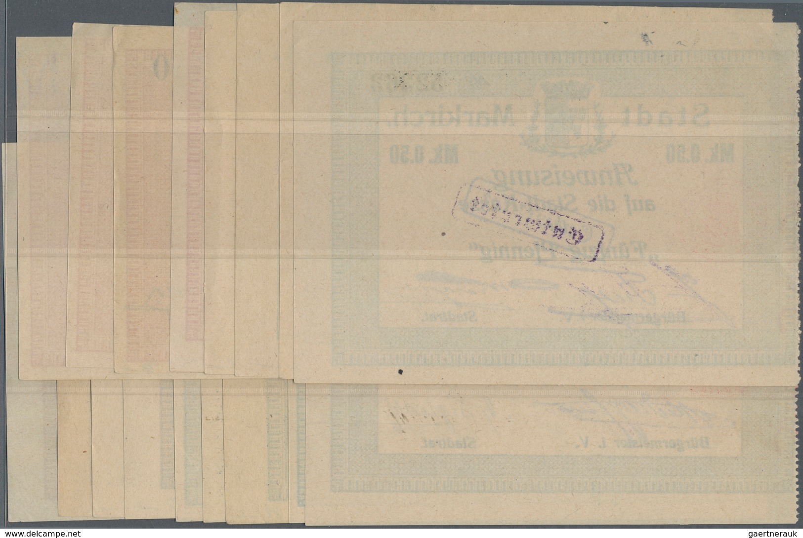 Deutschland - Notgeld - Elsass-Lothringen: Markirch, Oberelsass, Stadt, 50 Pf. (4), 1 (4), 2 (5), 5 - Other & Unclassified