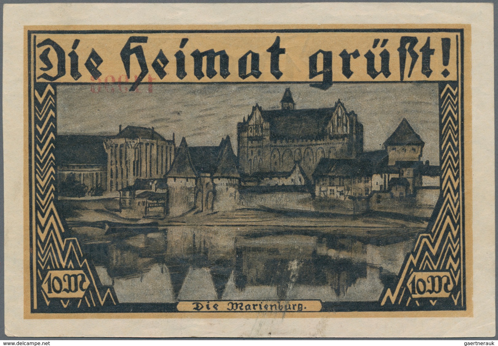 Deutschland - Notgeld - Sachsen: Glauchau, Deutscher Schutzbund, 3, 5, 10 Mark, O. D., Erh. II (2), - [11] Local Banknote Issues