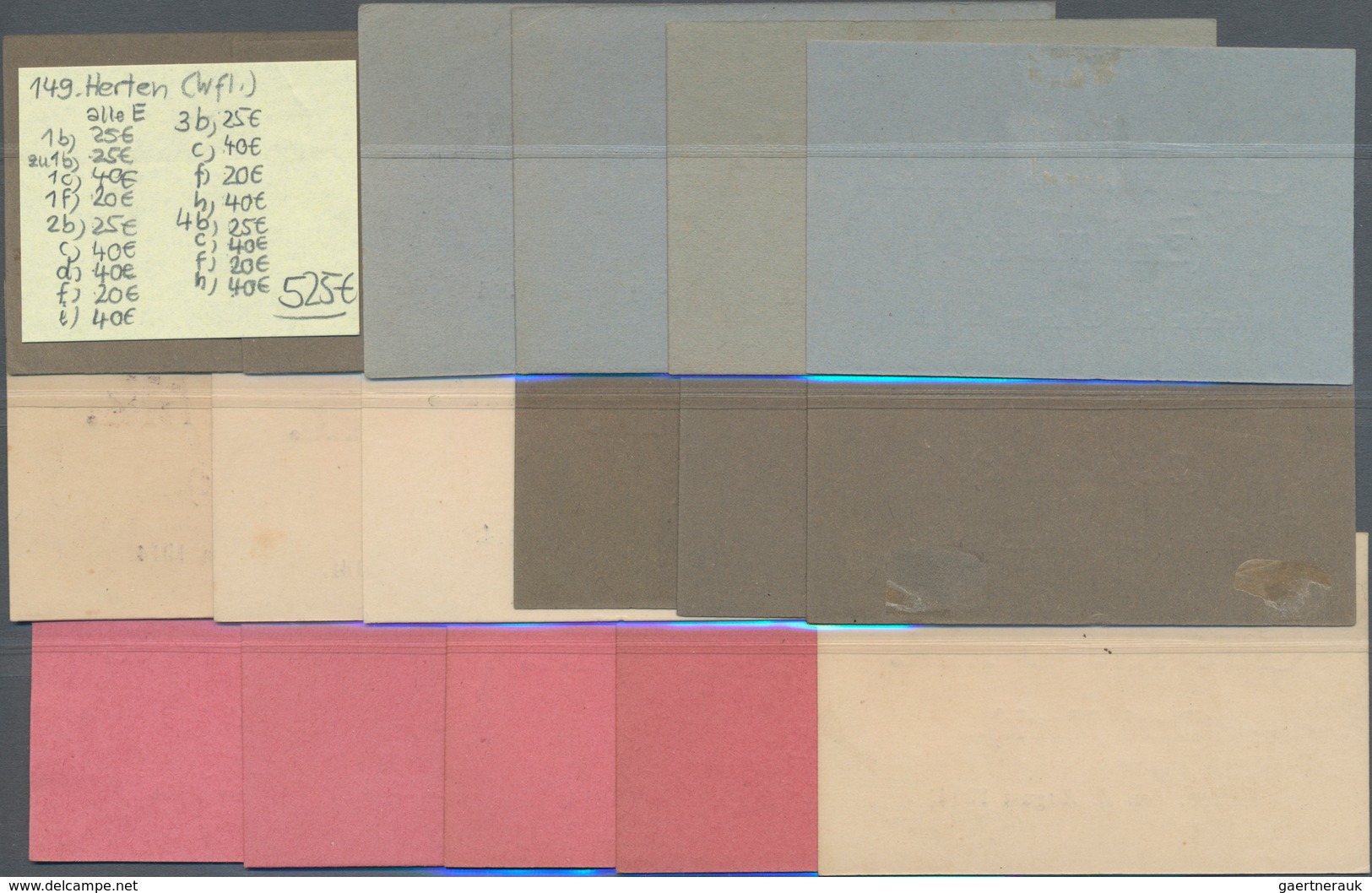 Deutschland - Notgeld - Westfalen: Herten, Amt, 1 (4), 2 (5), 3 (4), 5 (4) Mark, 6.8.1914, Kartons M - Other & Unclassified