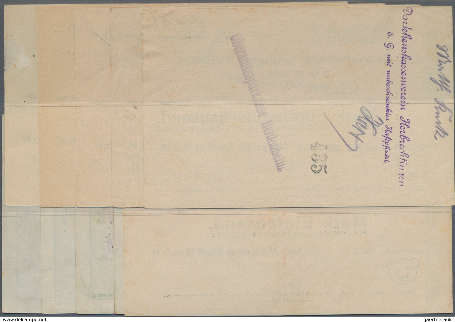 Deutschland - Notgeld - Württemberg: Giengen, Margarete Steiff GmbH, 500 Tsd. Mark, 17.8.1923; 1 Mio - [11] Emissions Locales