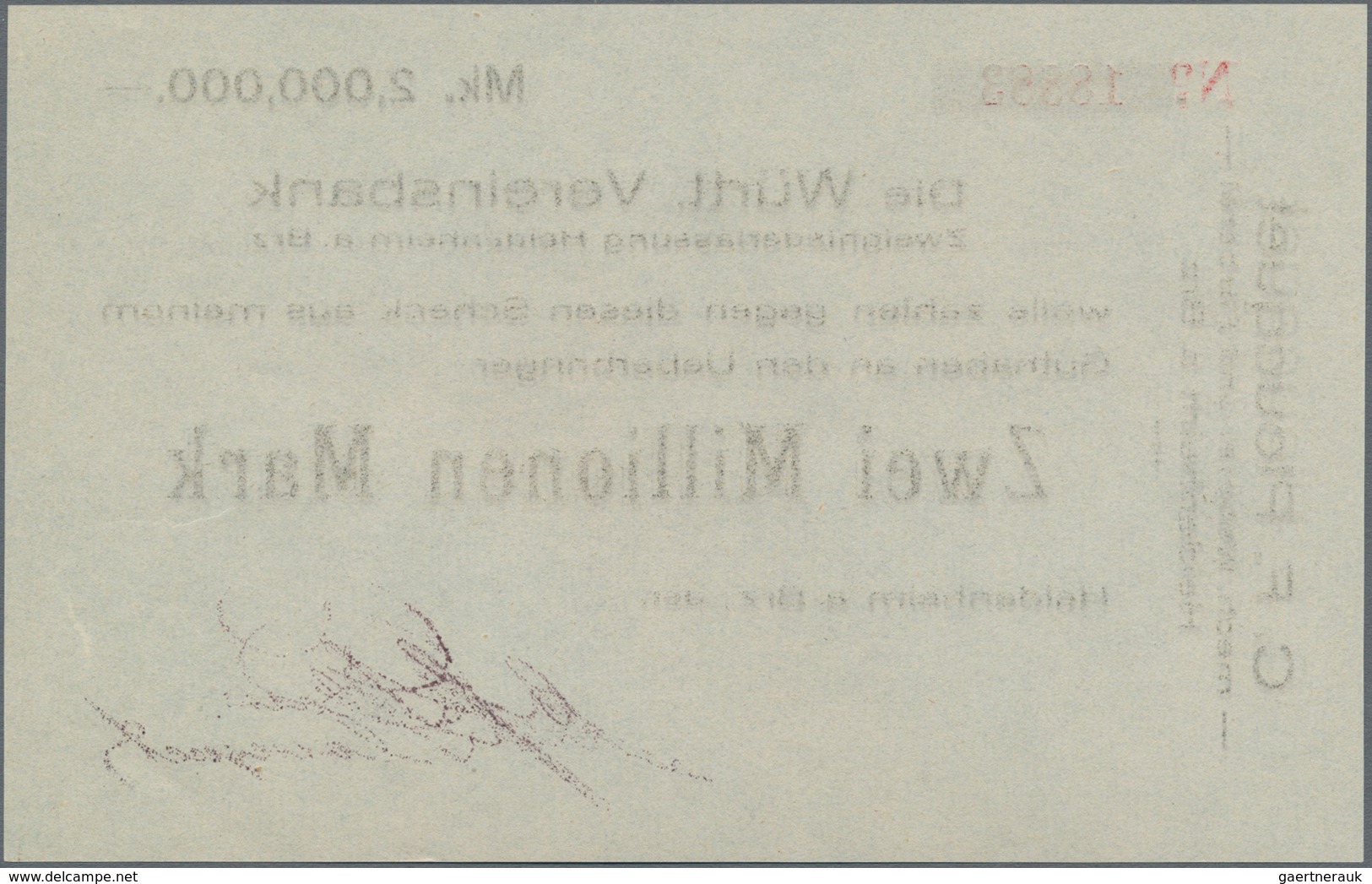 Deutschland - Notgeld - Württemberg: Heidenheim, C. F. Ploucquet, 500 Tsd. Mark, 12.9.1923 (Datum Ge - [11] Local Banknote Issues