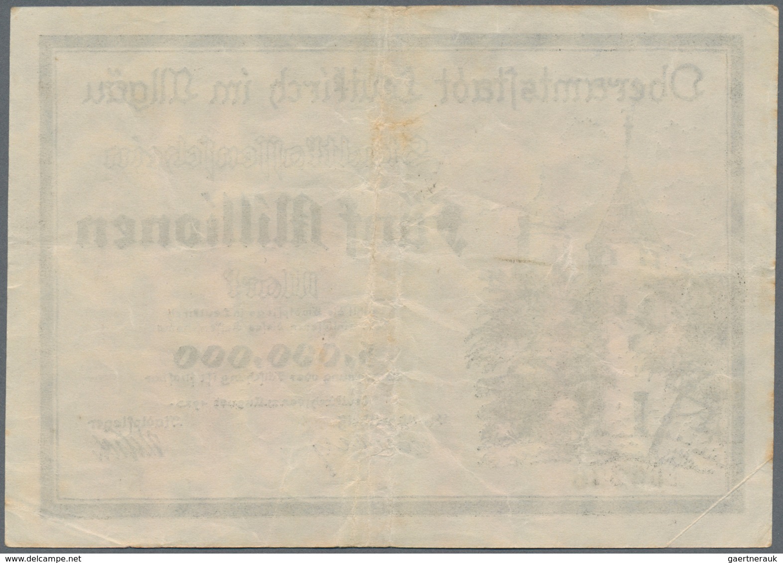 Deutschland - Notgeld - Württemberg: Leutkirch, Amtskörperschaft, 500 Tsd. (A), 1 (A Und B), 5 (A), - [11] Local Banknote Issues