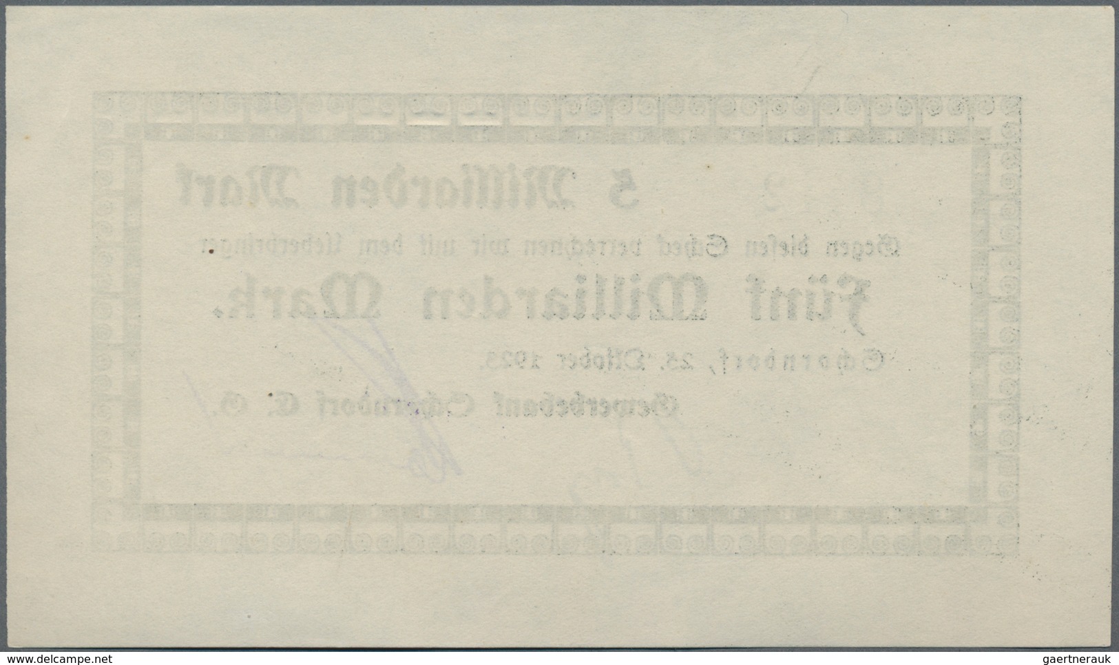 Deutschland - Notgeld - Württemberg: Schorndorf, Gewerbebank, 500 Tsd. Mark, 1.8.1923, 5 Mrd. Mark, - [11] Local Banknote Issues