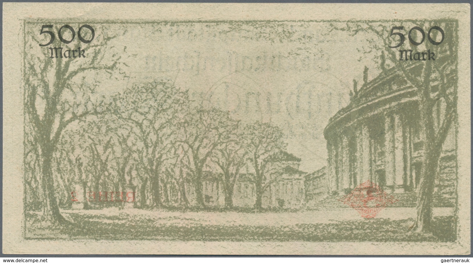 Deutschland - Notgeld - Württemberg: Stuttgart, Stadt, 100 Mark, 1.11.1922, 500 Mark, 25.9.1922, bra