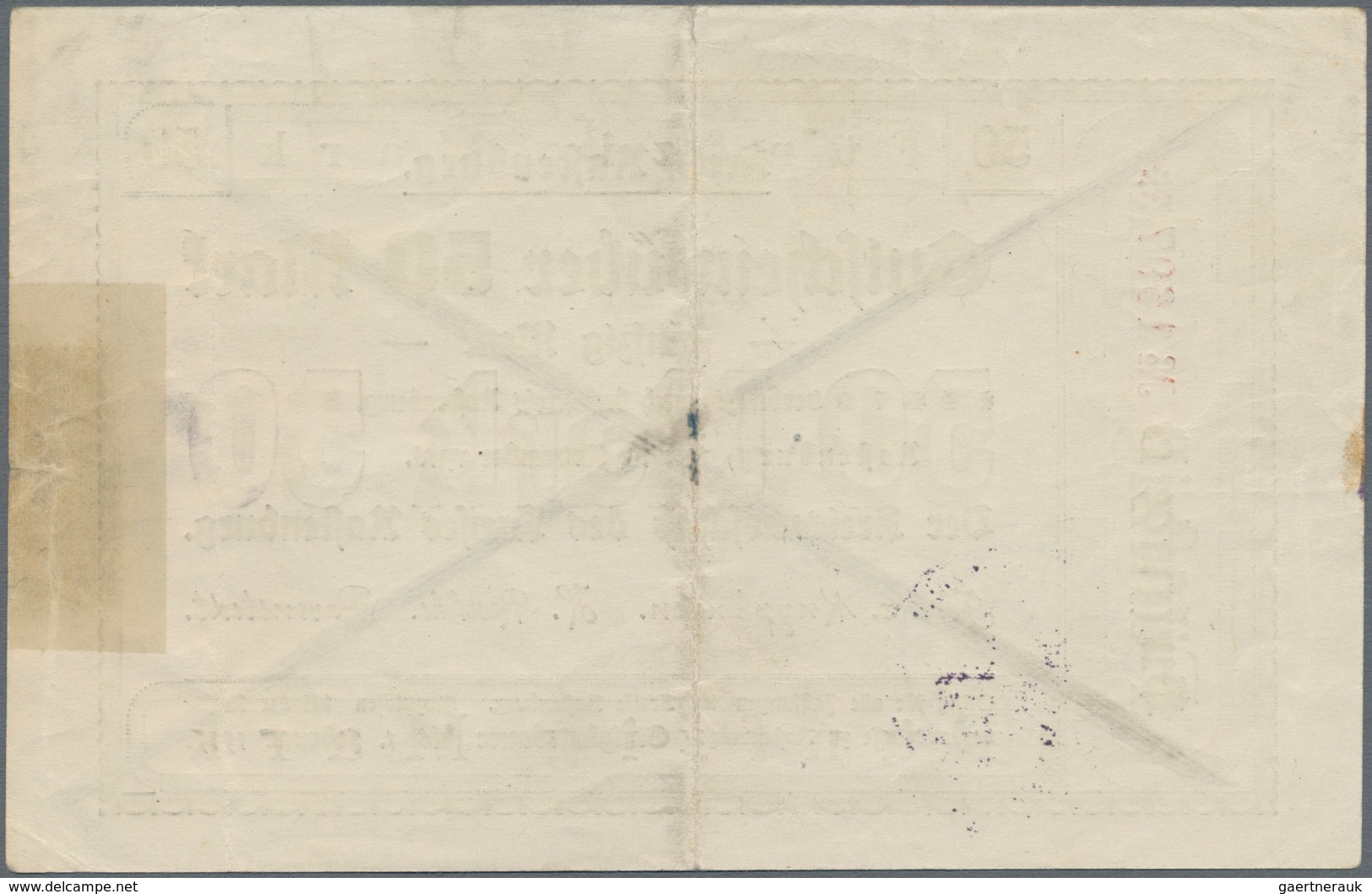 Deutschland - Notgeld - Ehemalige Ostgebiete: Rastenburg, Ostpreußen, Kreis, 20, 50 Mark, 11.11.1918 - Autres & Non Classés