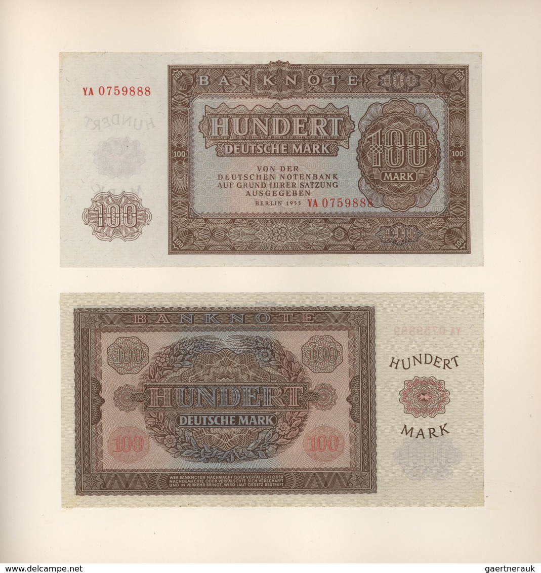 Deutschland - DDR: Ministerbuch des Ministerrates der DDR mit allen Banknoten von 1948 – 1975, jewei