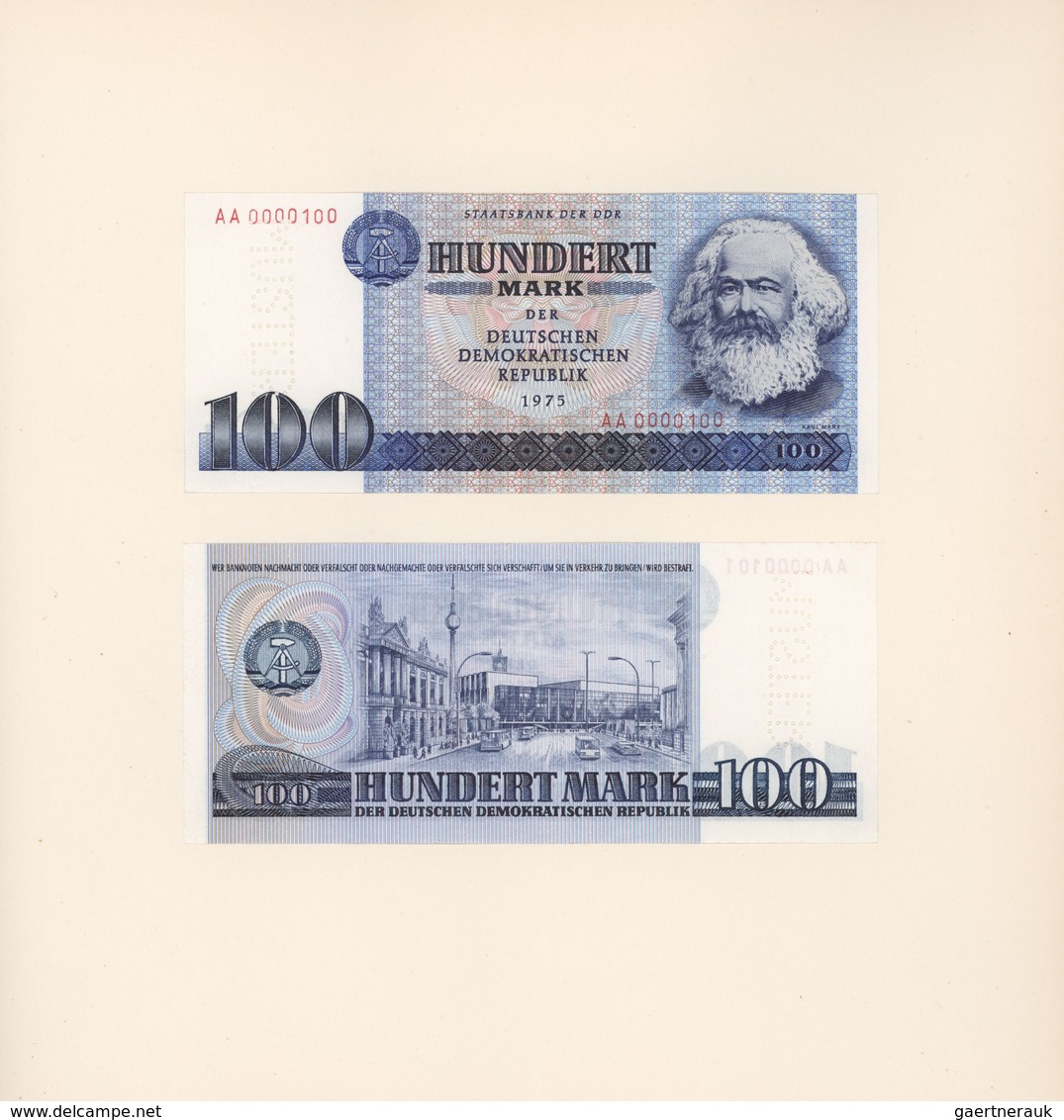 Deutschland - DDR: Ministerbuch des Ministerrates der DDR mit allen Banknoten von 1948 – 1975, jewei