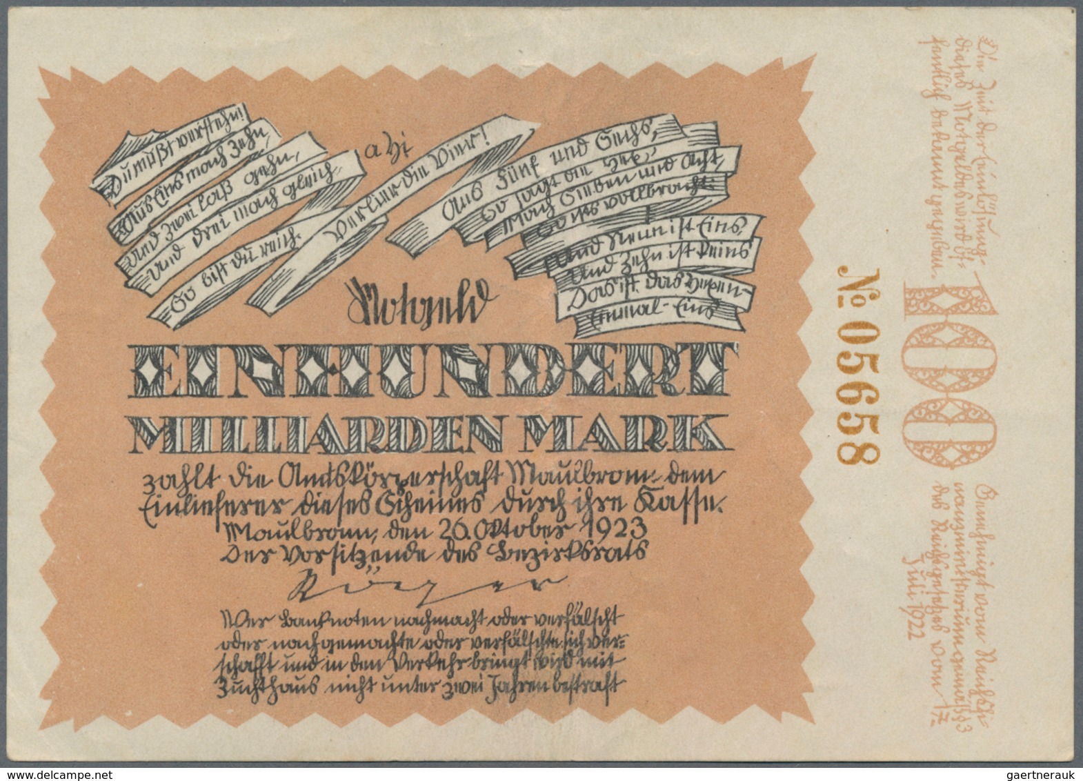 Deutschland - Notgeld - Württemberg: Sammlung In 2 Einsteckalben Mit über 600 Scheinen, Alphabetisch - [11] Local Banknote Issues