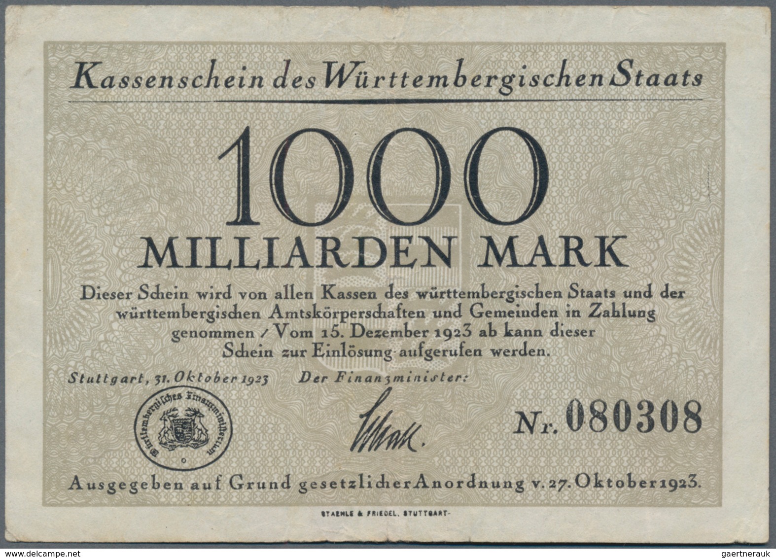 Deutschland - Notgeld - Württemberg: Sammlung In 2 Einsteckalben Mit über 600 Scheinen, Alphabetisch - [11] Local Banknote Issues