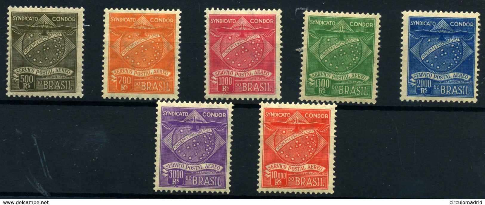 Brasil (Sindicato Condor) Nº 1/7. Año 1927 - Airmail (Private Companies)