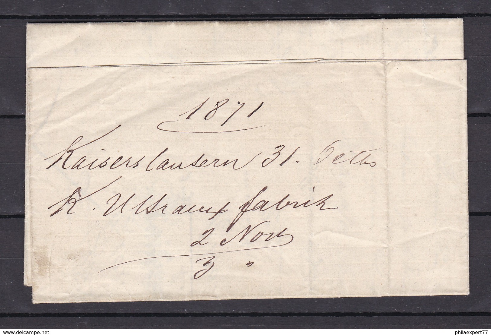 Bayern - 1871 - Brief Mit Inhalt  - Michel Nr. 23  - Einkreisstempel Keiserslautern - Nach Nürnberg - Other & Unclassified