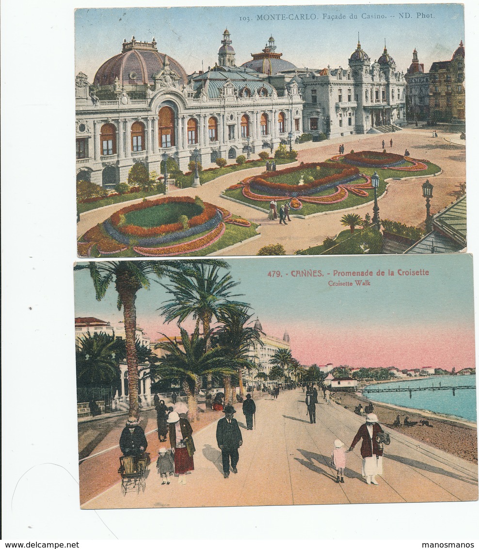 854/30 - Ensemble De 5 X Carte-Vue TP Monaco 1902/1925 Vers Belgique - Dont Millésime , Convoyeurs , Etc... - Covers & Documents