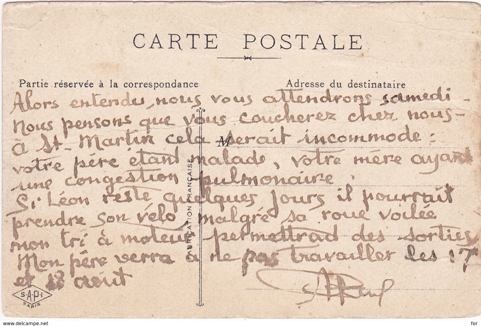 BOURET : Viens Ici Mon Petit Chéri Que Je Te Caresse !!  Femme Voulant Frappé Son Mari ( Jean E. ) Déchirure Bas Gauche - Bouret, Germaine