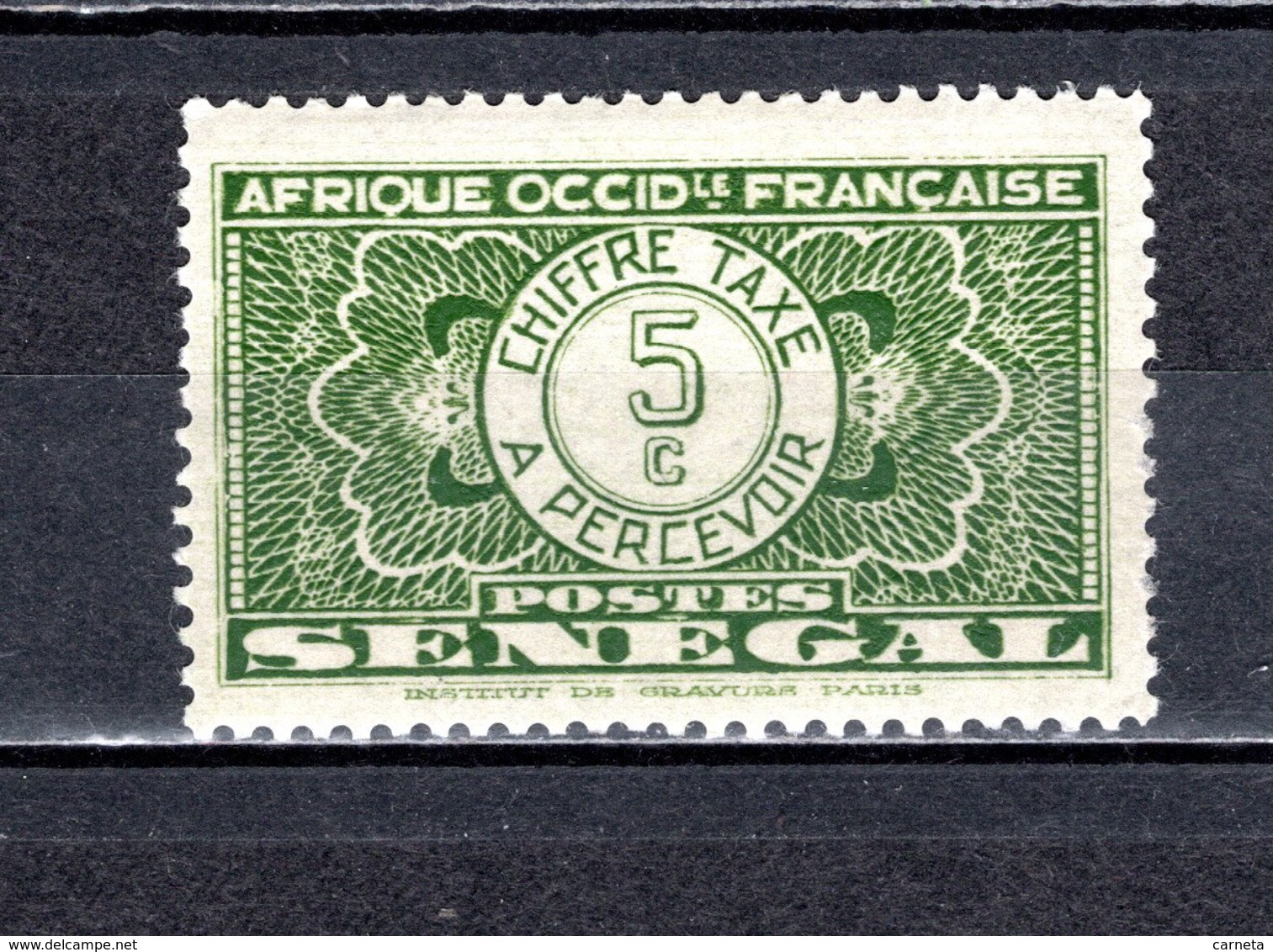 SENEGAL  TAXE  N°22  NEUF AVEC CHARNIERE COTE  0.30€ - Portomarken