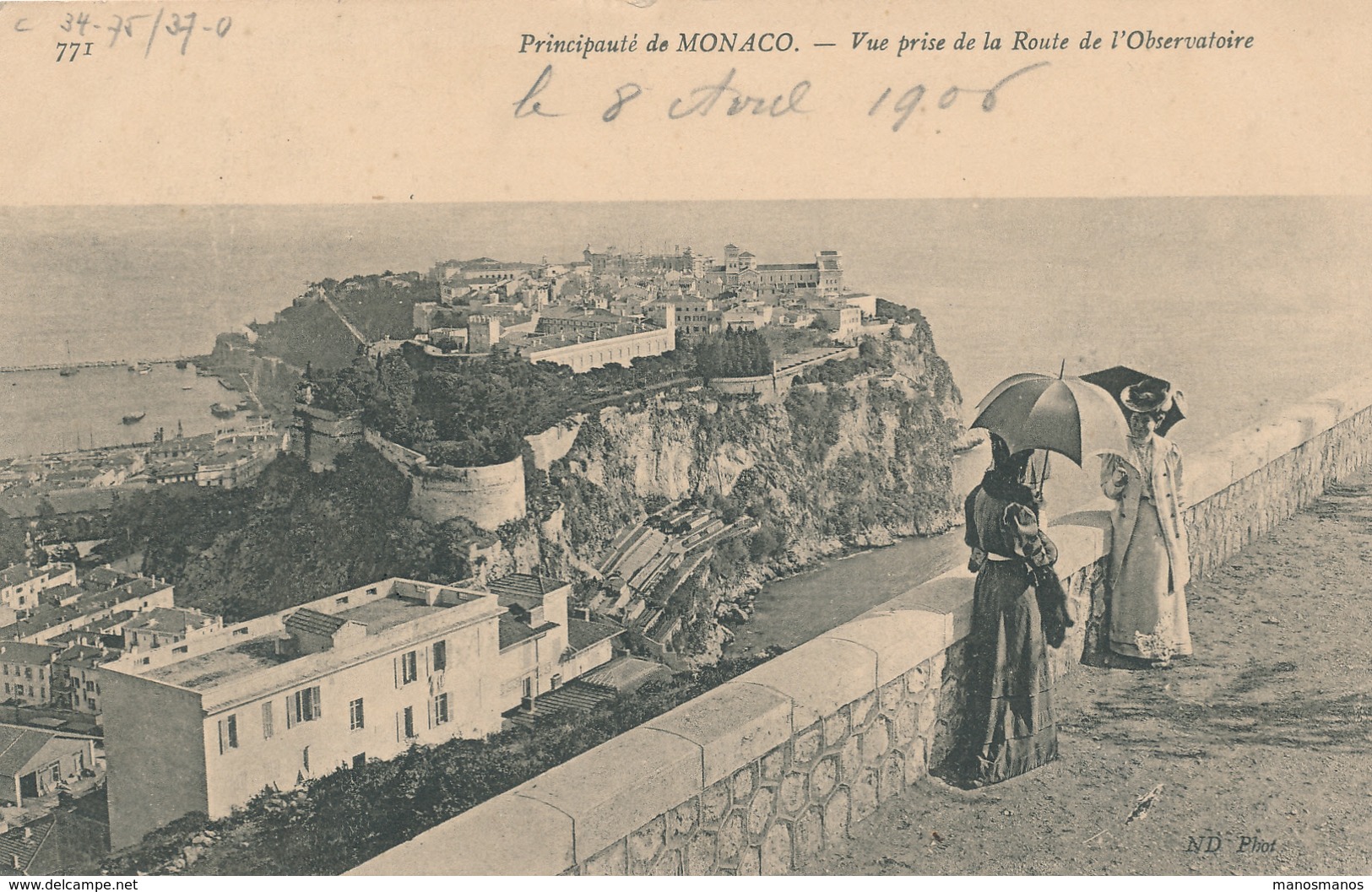 856/30 - Carte-Vue TP MIXTE France Blanc 5 C Et Monaco 5 C  MONTE-CARLO 1906 Vers ST THIBAULT Aube France - Brieven En Documenten