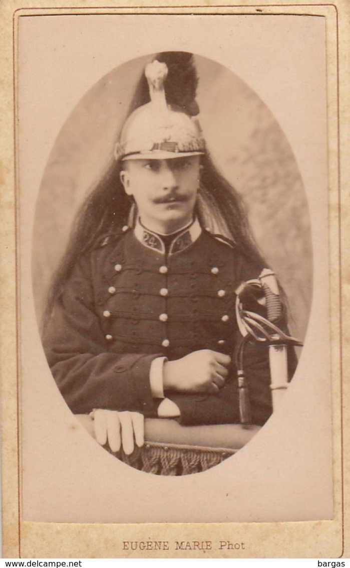 CDV Un Militaire Casque Par Eugène Marie à Dinan - Krieg, Militär