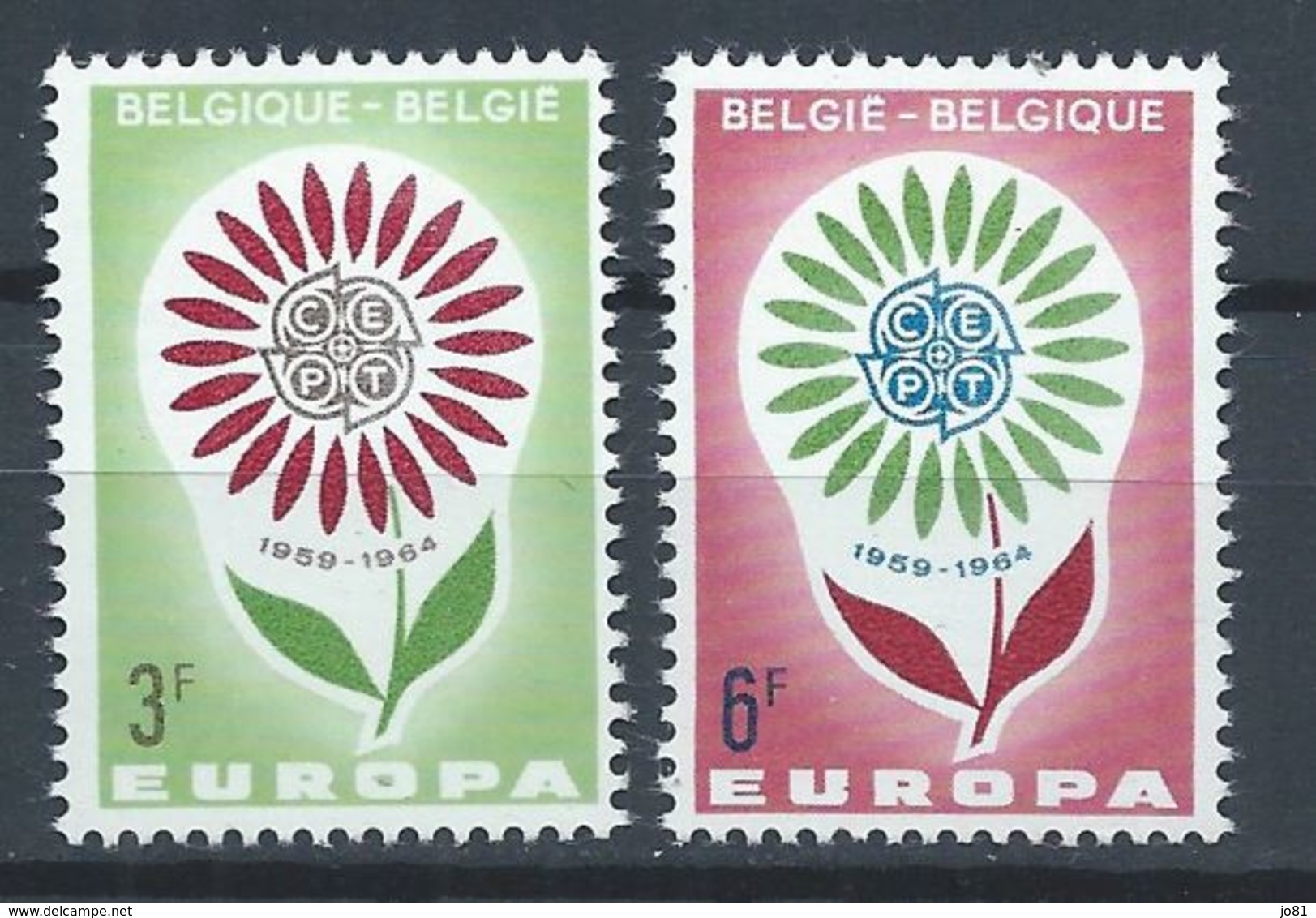 Belgique YT 1298-1299 XX / MNH Europa 1964 - Nuevos