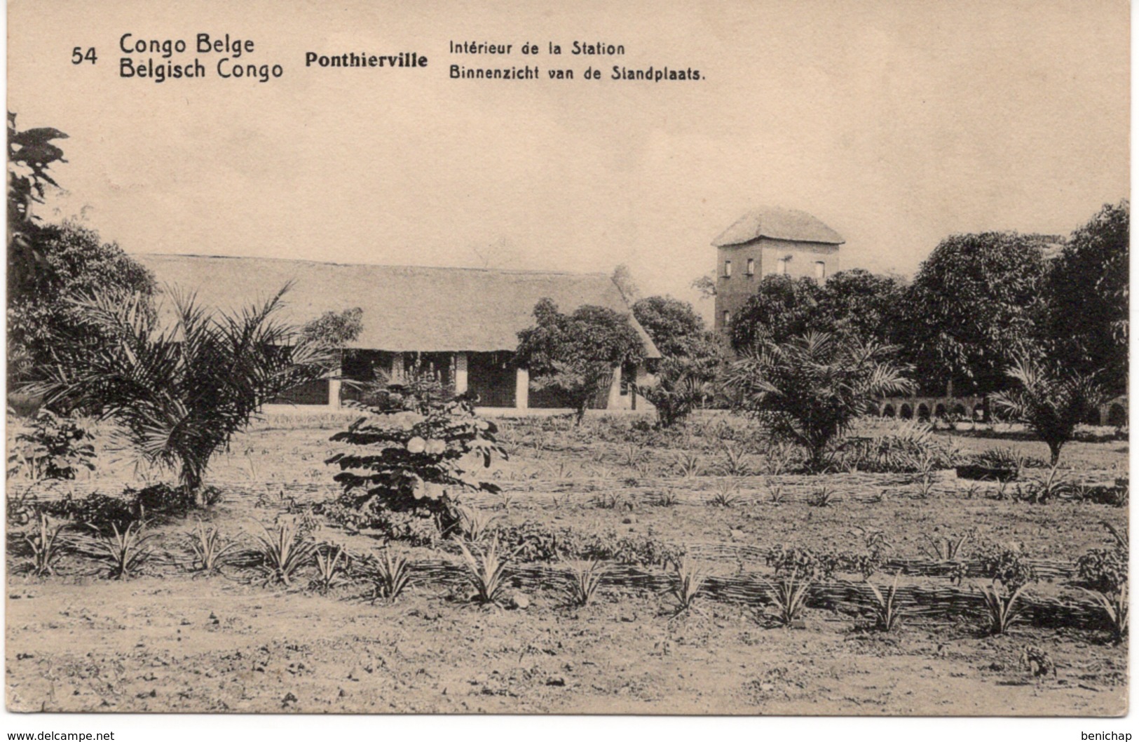 CONGO BELGE - BELGISH CONGO - PONTHIERVILLE - INTERIEUR DE LA STATION - BINNENZICHT VAN DE STANDPLAATS. - Congo Belge