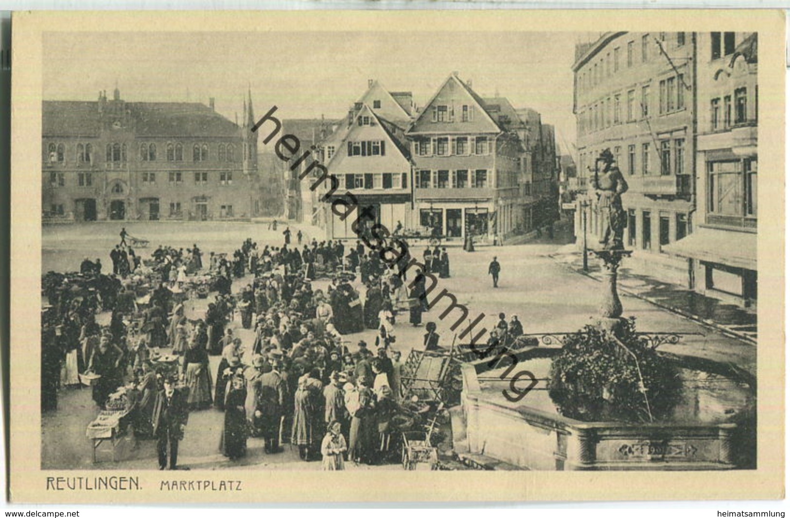 Reutlingen - Marktplatz - Verlag Gebr. Metz Tübingen 20er Jahre - Reutlingen