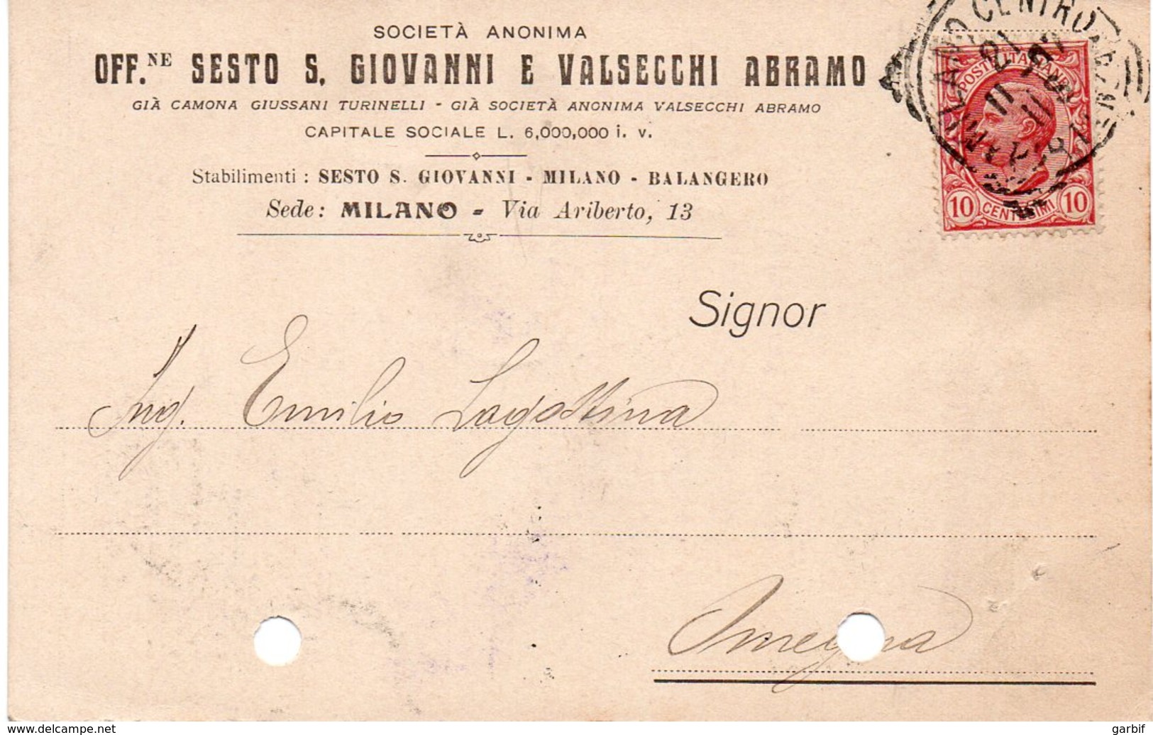 Milano - Sesto San Giovanni - Balangero - Officine - 1911 - Milano (Milan)