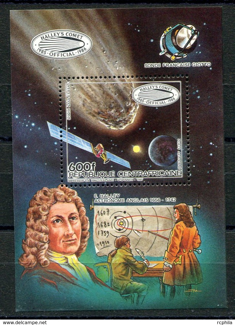 RC 15113 REP CENTRAFRICAINE HALLEY ASTRONOMIE BLOC FEUILLET NEUF ** MNH TB - Centraal-Afrikaanse Republiek