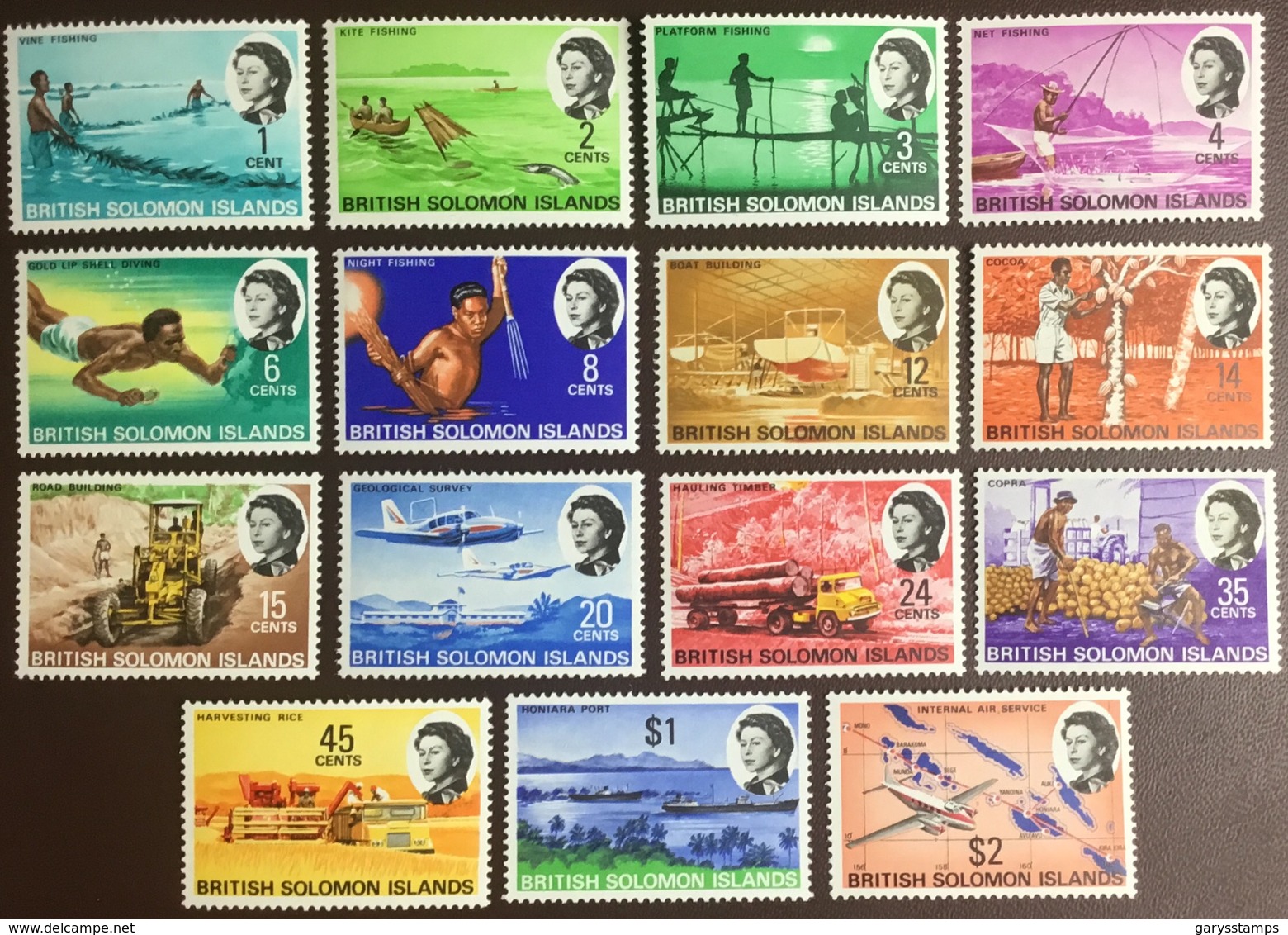 Solomon Islands 1968 Definitives Set Aircraft MNH - Isole Salomone (...-1978)