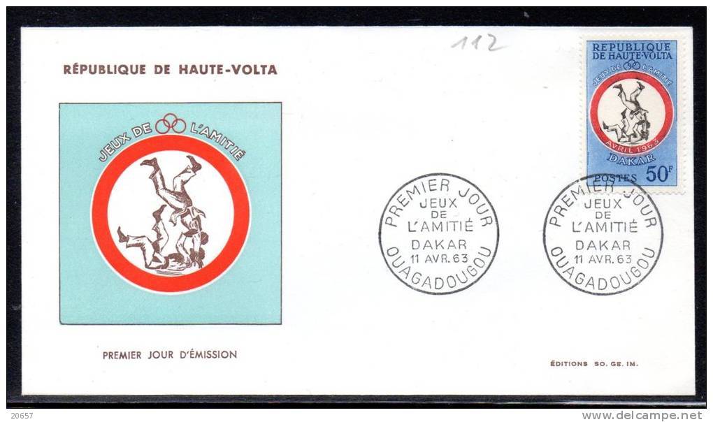 Haute-Volta 112 Fdc Jeux De Dakar , Judo - Judo