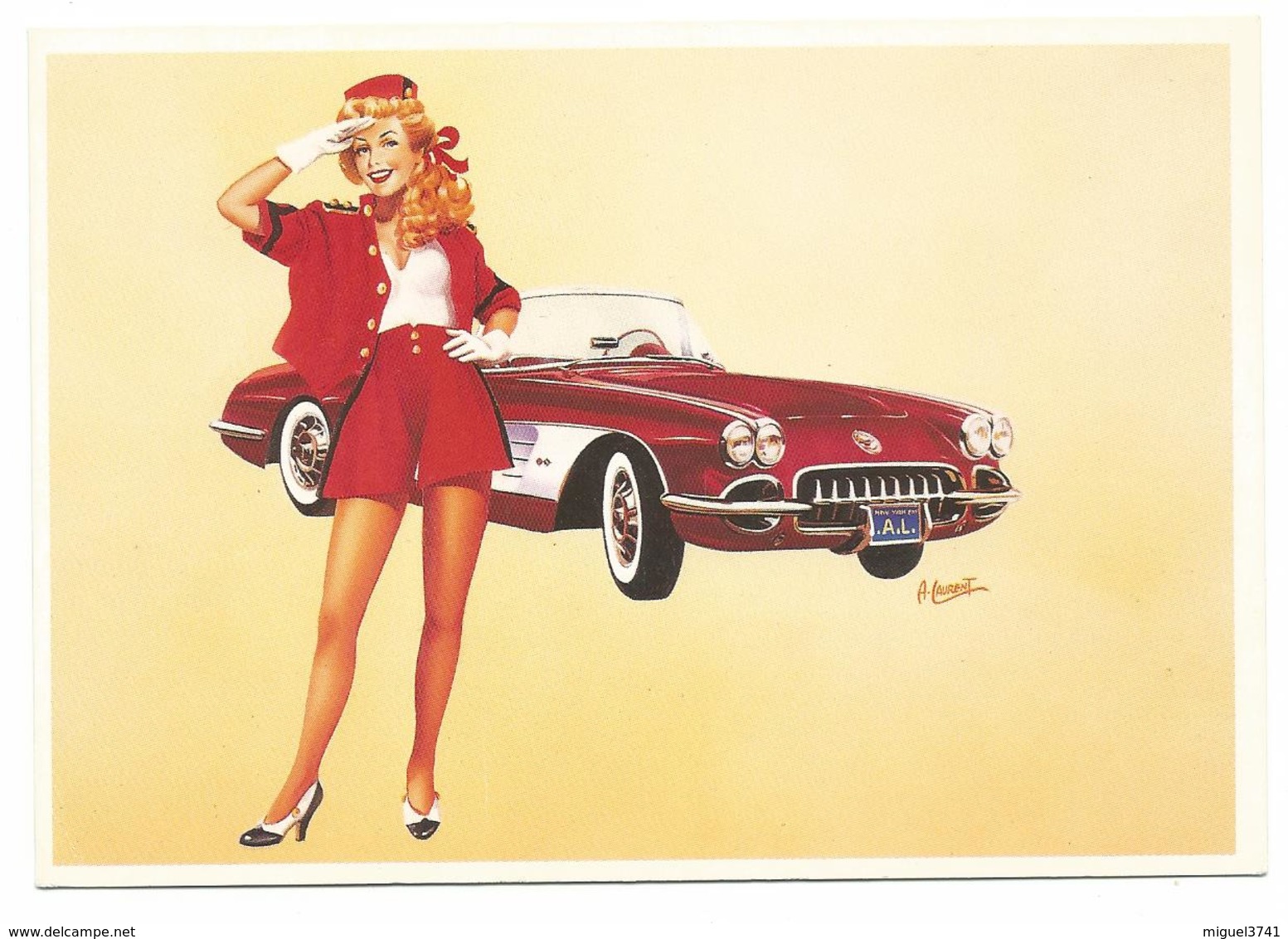 6 CARTES DE A. LAURENT PIN-UP (huile) CP NEUF - Pin-Ups