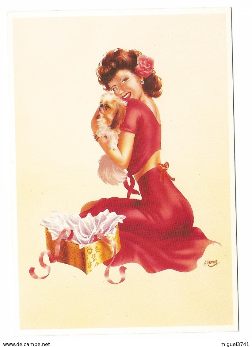 6 CARTES DE A. LAURENT PIN-UP (huile) CP NEUF - Pin-Ups