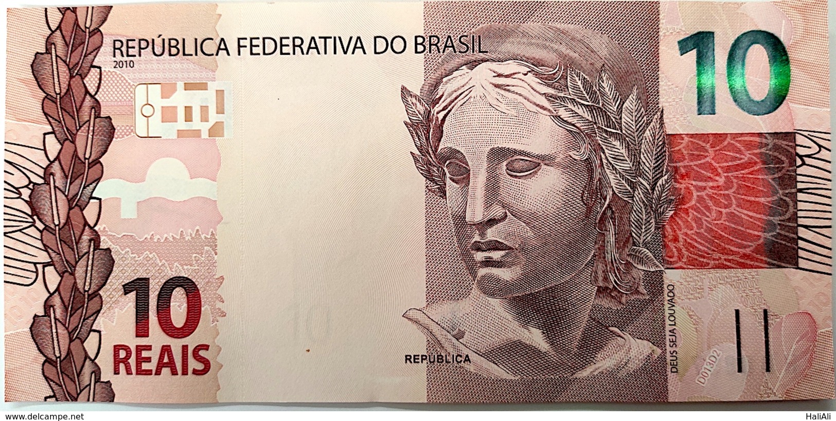 Brazil Banknote Cédula Cédula Flor De Estampa R$ 10 Reais Segunda Família HB.085.741.302 Guardia E Goldfajn UNC Bird - Brasilien