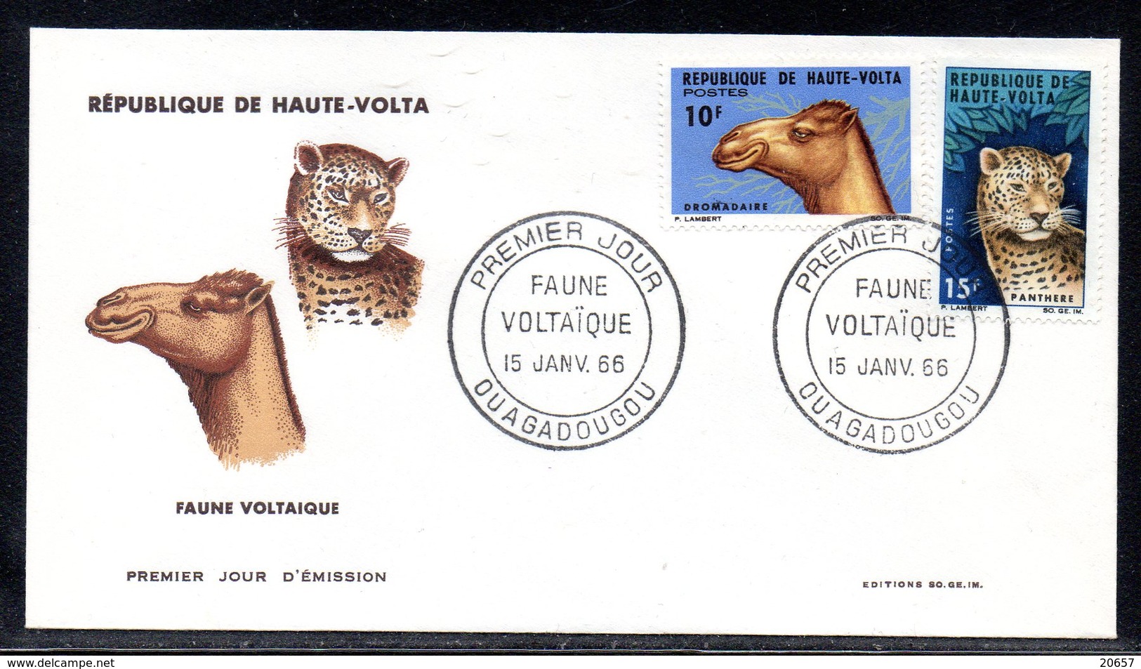 Haute-Volta 148/53 Fdcs Buffle , Phacochère , Hippopotame , Dromadaire , Panthère , éléphant - Autres & Non Classés