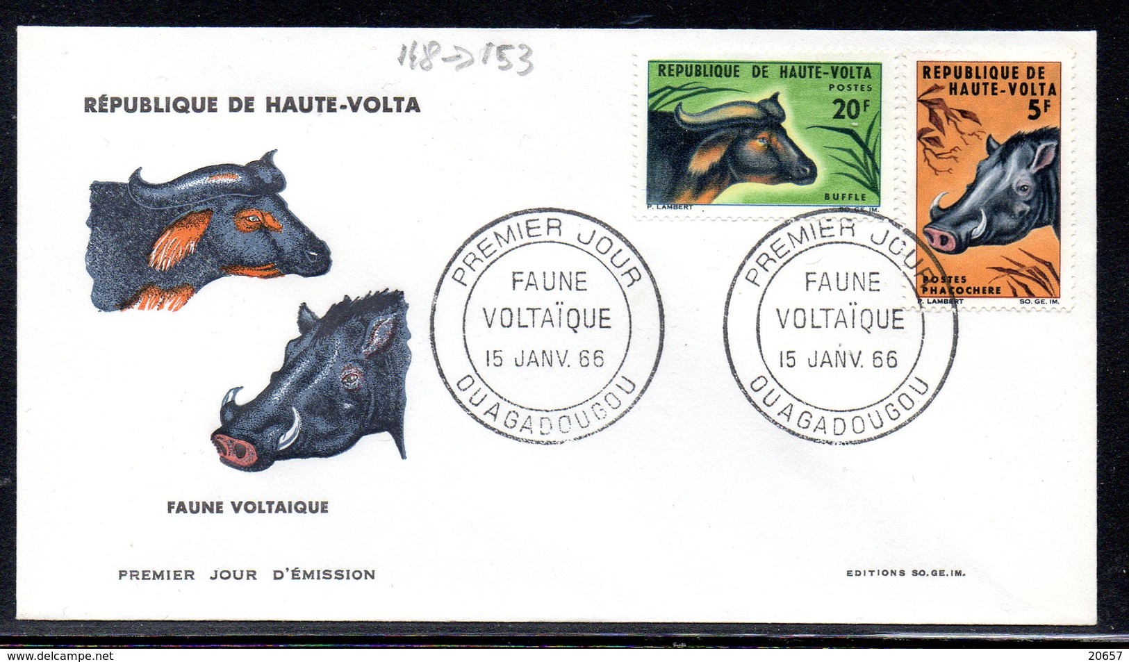 Haute-Volta 148/53 Fdcs Buffle , Phacochère , Hippopotame , Dromadaire , Panthère , éléphant - Autres & Non Classés