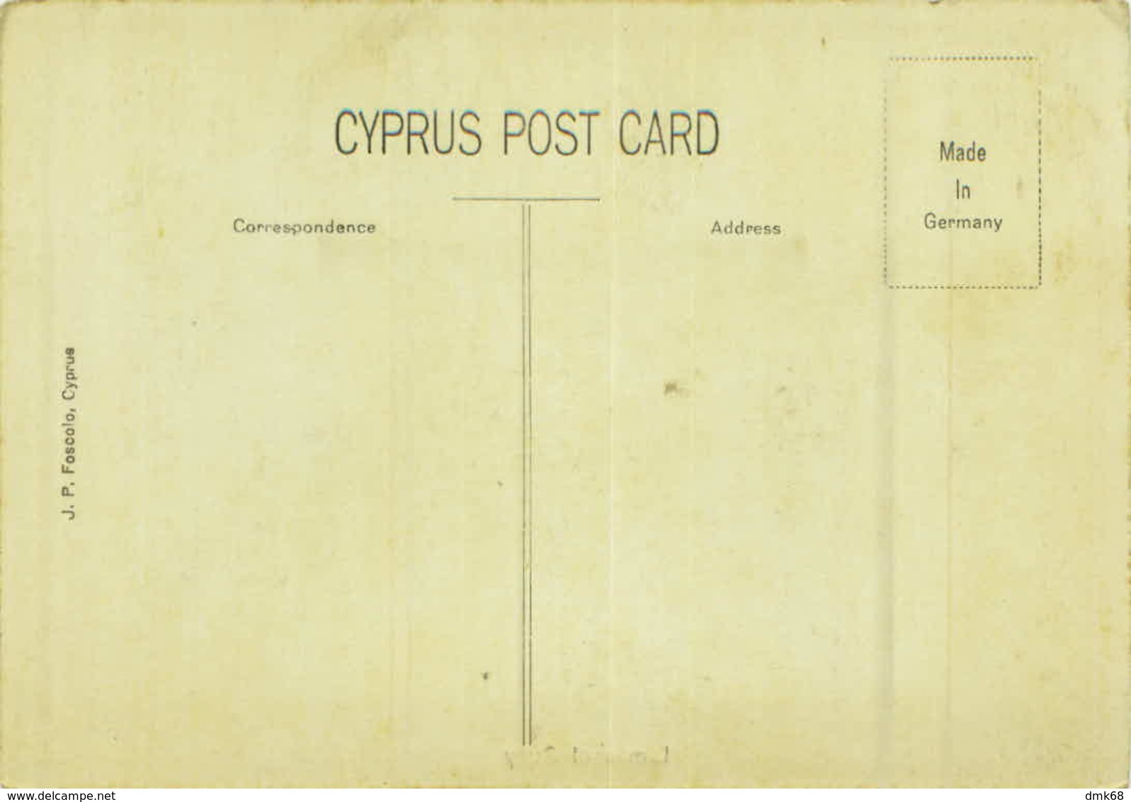 GREECE - CYPRUS - LIMASSOL QUAY - EDIZ. J.P. FOSCOLO - 1920s  (5986) - Grèce