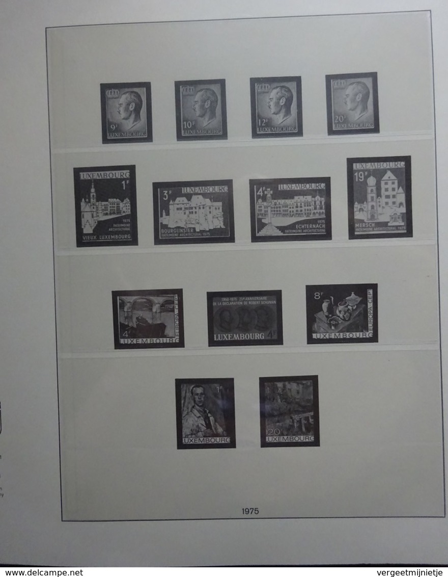 LUXEMBURG    2  Lindner albums  1852 - 1997  met bladen ook  voor Dienstzegels / Taxe en Telegraaf   -   in goede staat