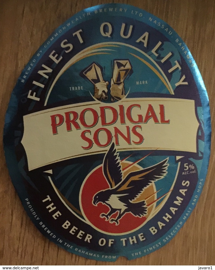 BAHAMAS : KALIK Beer PRODIGAL SONSs (+top And Back Label) - Birra