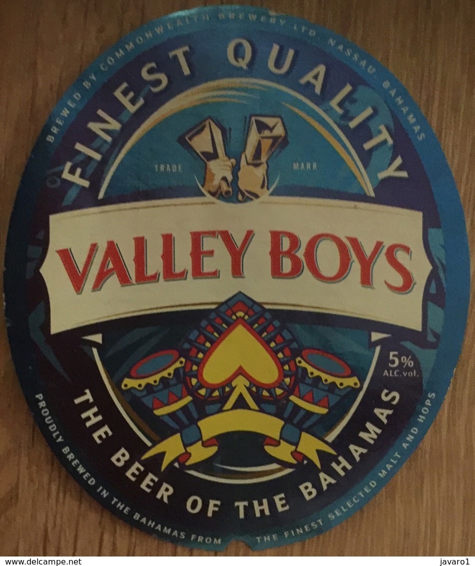 BAHAMAS : KALIK Beer VALLEY BOYS (+top And Back Label) - Beer