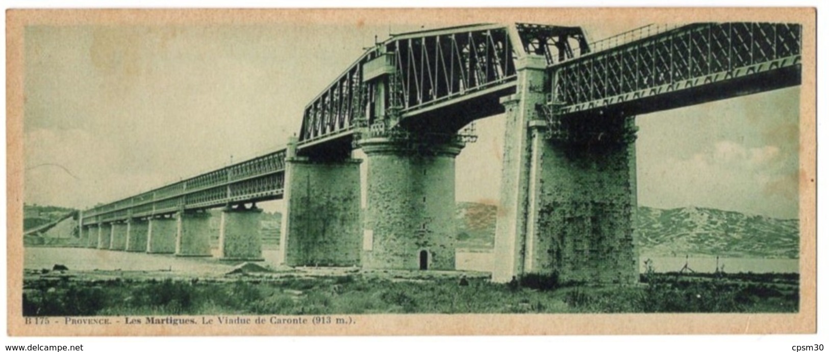 CP 13 BdR Les Martigues, Viaduc De Caronte (913m) N° B175 - édition Chocolat Cantaloup-Catala - Format 9.5 X 23 Cm - Martigues