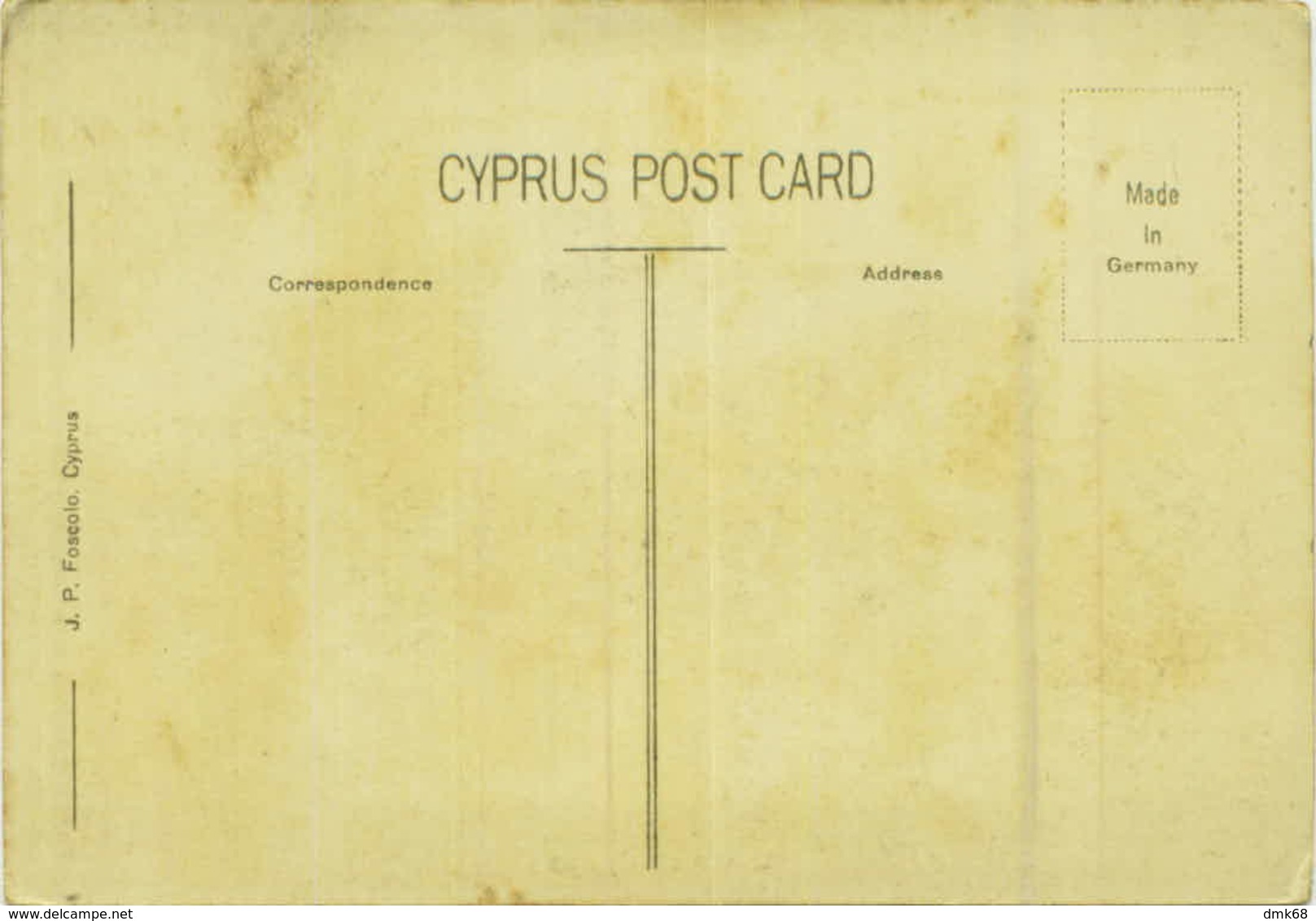 GREECE - CYPRUS - LIMASSOL - EDIZ. J.P. FOSCOLO - 1920s  (5990) - Greece