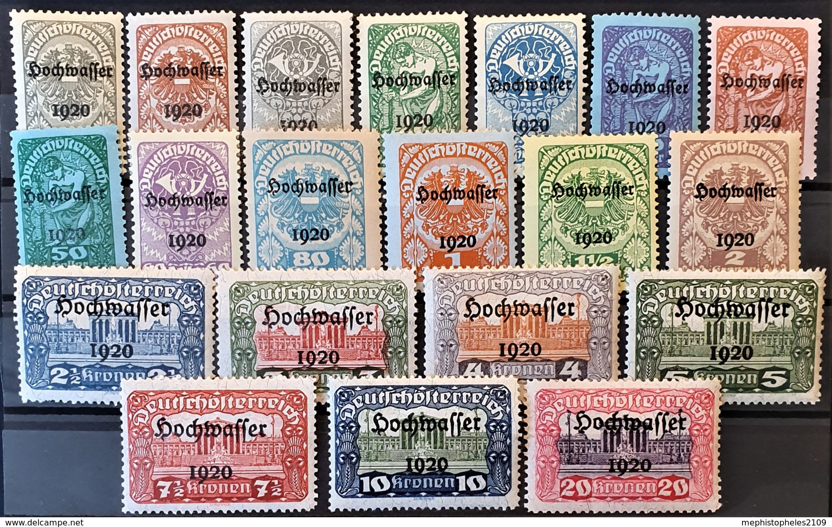 AUSTRIA 1920 - MLH - ANK 340-359 - Complete Set! - Hochwasser - Ungebraucht