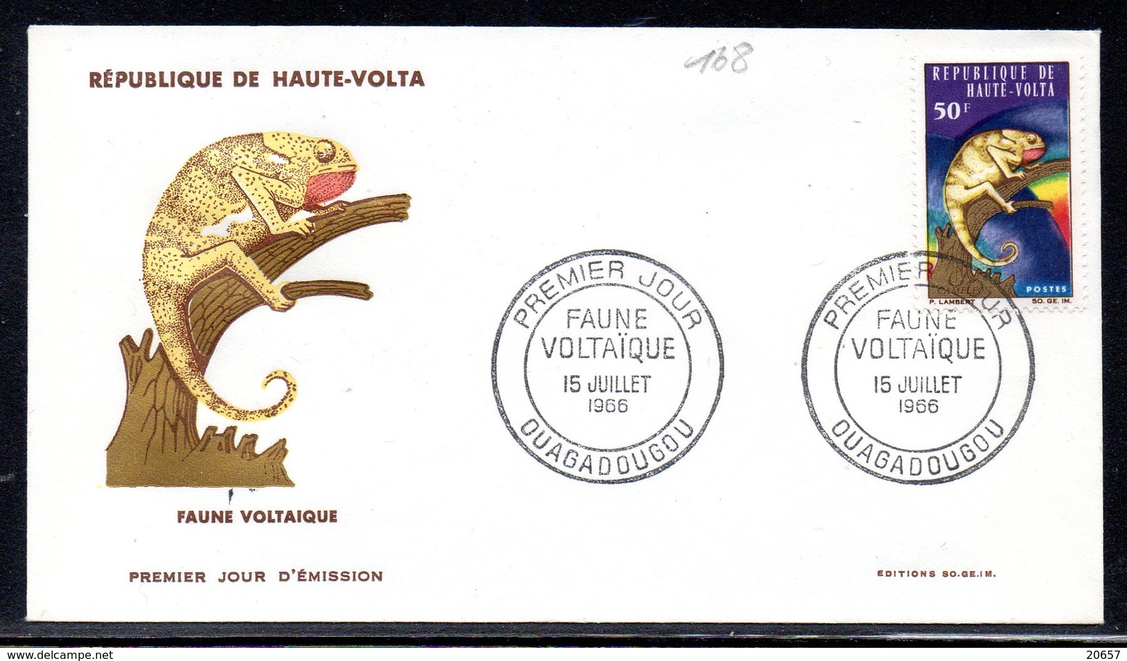 Haute-Volta 168 Fdc Caméléon - Autres & Non Classés