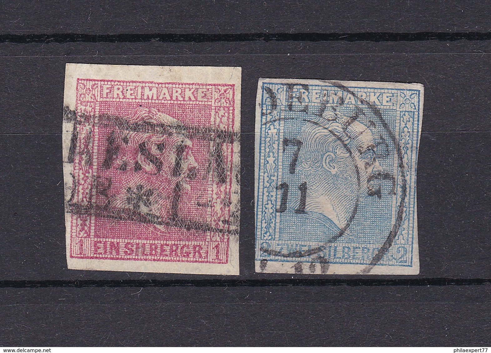 Preussen - 1858 - Michel Nr. 10/11 - Gest. - 27 Euro - Other & Unclassified